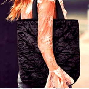 Victoria Secret Black Quilted Velvet NWT